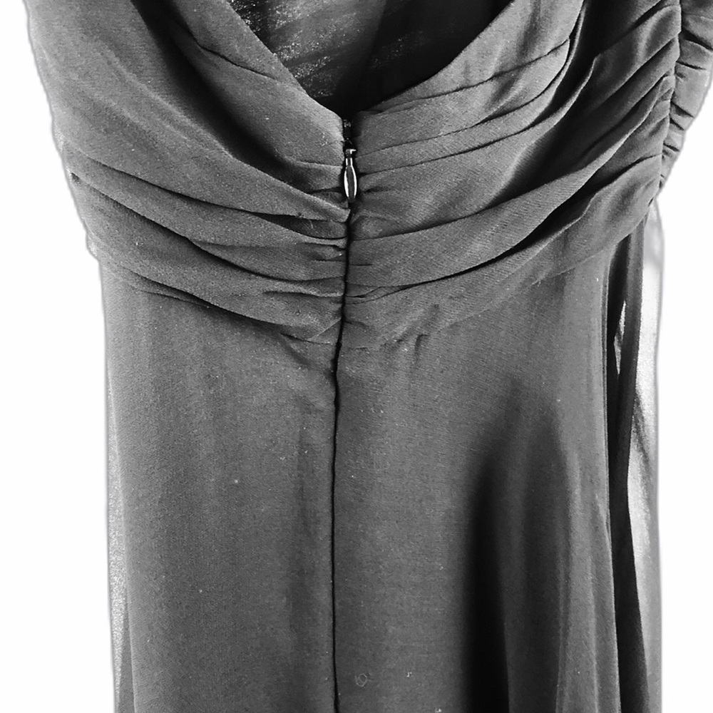 Vintage black silk Marilyn Monroe halter dress - Picture 6 of 8